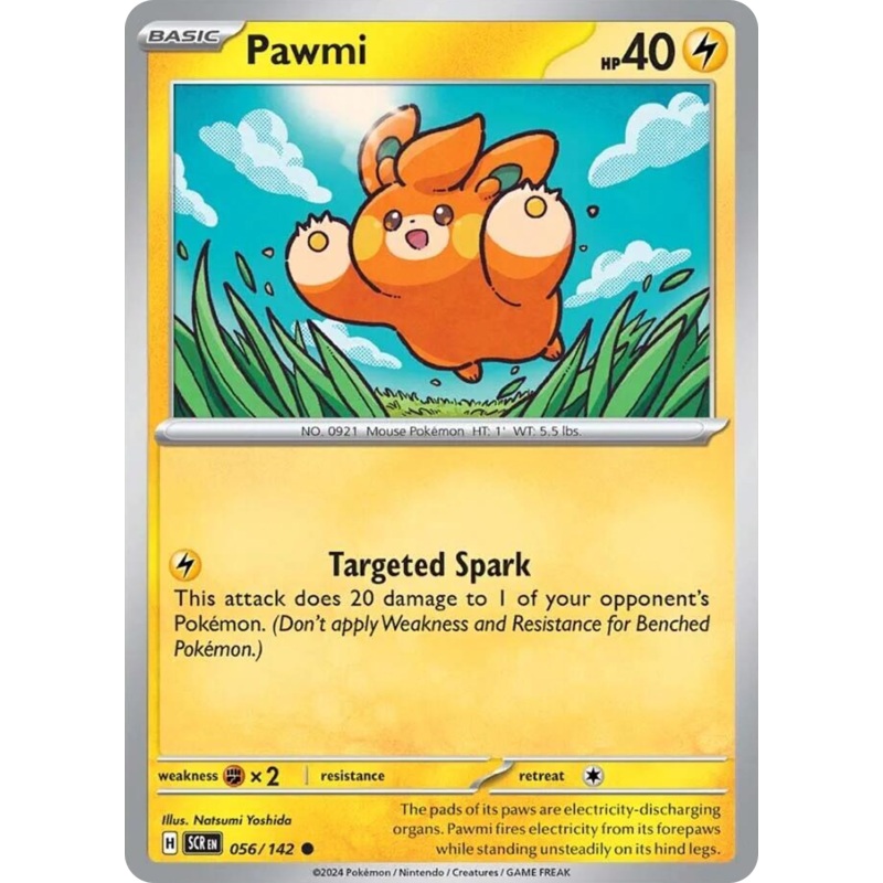 056/142 56/142 Pawmi  Pokemon Card  Stellar Crown Common *MINT*