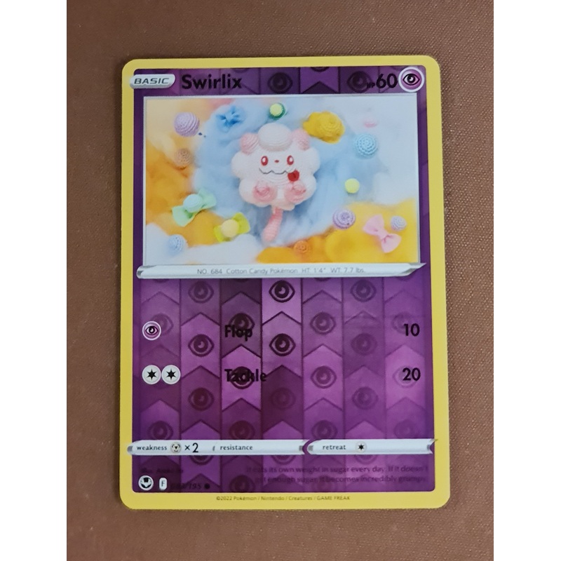 Pokemon Card Silver Tempest 083/195 83/195 Swirlix Reverse Holo Common *MINT*