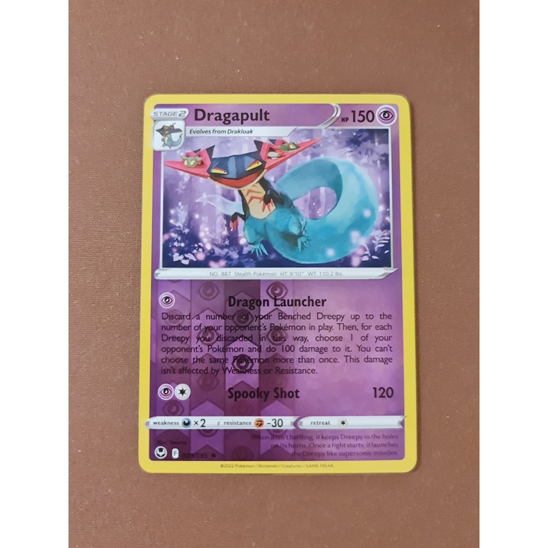 Pokemon Card Silver Tempest 089/195 89/195 Dragapult Reverse Holo Rare *MINT*