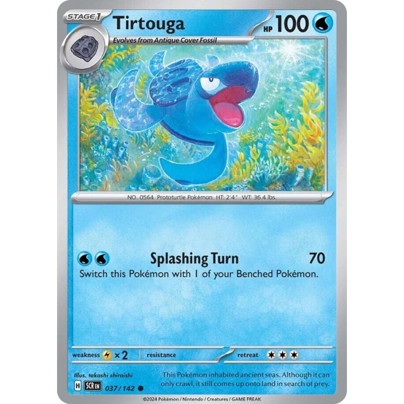037/142 37/142 Tirtouga  Pokemon Card  Stellar Crown Common *MINT*