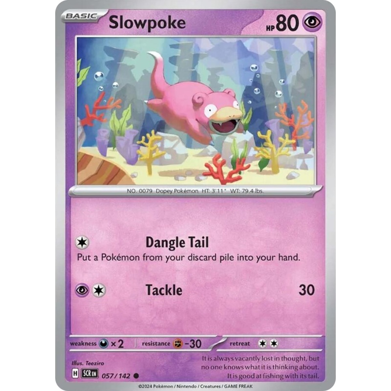 057/142 57/142 Slowpoke  Pokemon Card  Stellar Crown Common *MINT*