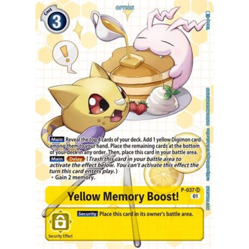 Digimon Card Yellow Memory Boost! ALTERNATE ART P-037 P