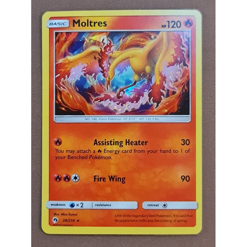 Pokemon Card Lost Thunder 38/214 038/214 Moltres SHATTERED HOLO Rare *MINT*