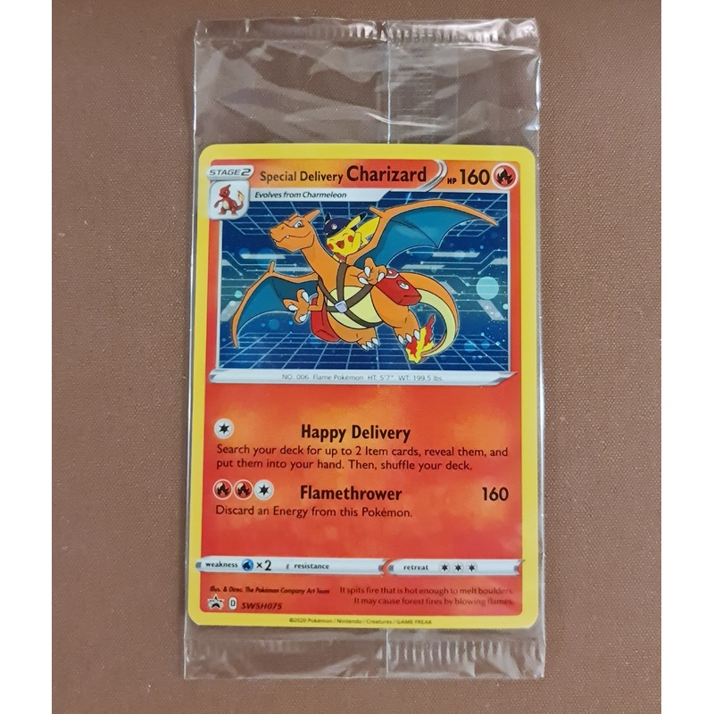 Pokemon Card SEALED SWSH Black Star Promos SWSH075 Special Delivery Charizard