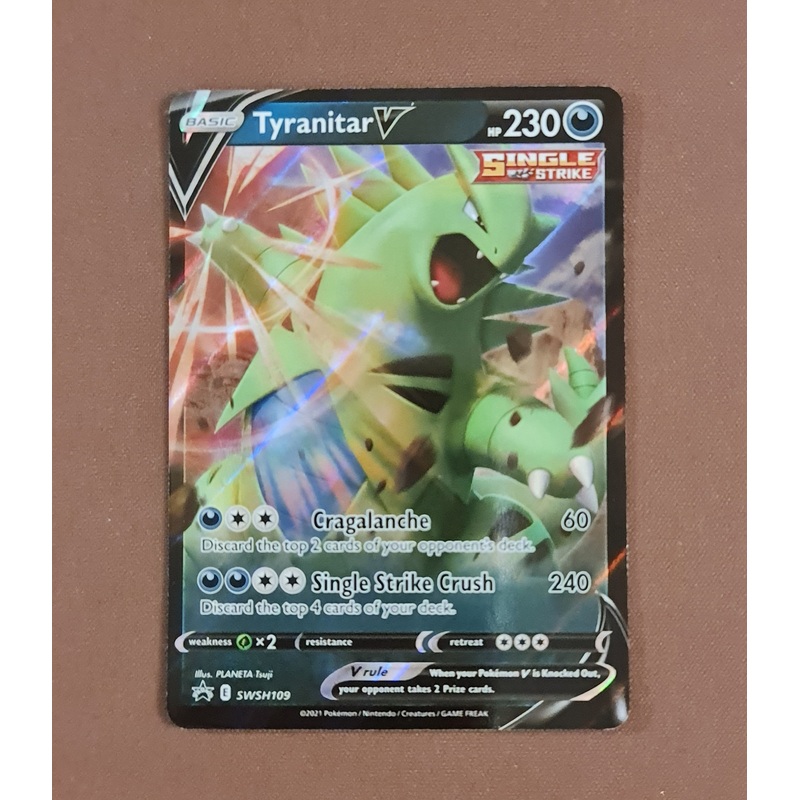 Pokemon Card SWSH Black Star Promos SWSH109 Tyranitar V