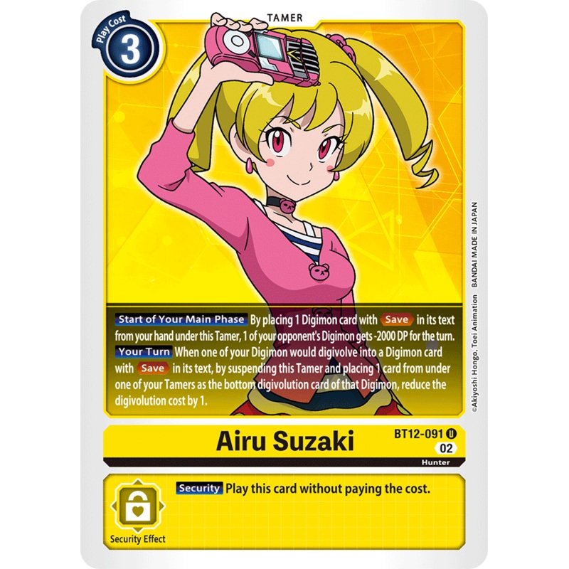 Digimon Card Across Time Airu Suzaki BT12-091 U