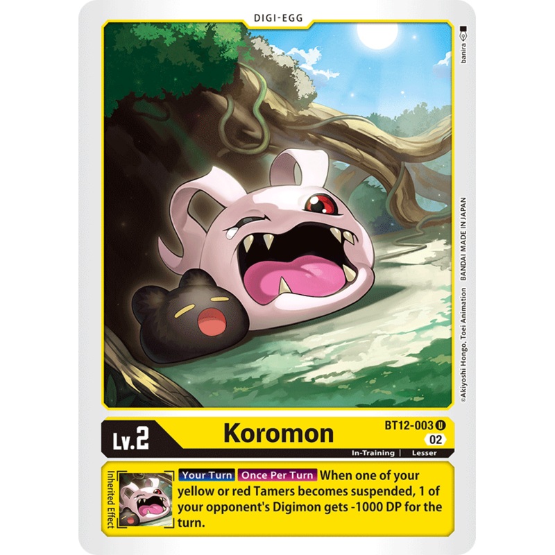 Digimon Card Across Time Koromon BT12-003 U