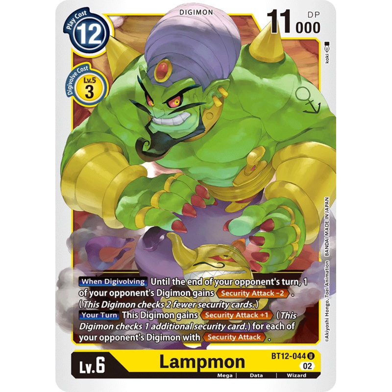 Digimon Card Across Time Lampmon BT12-044 U