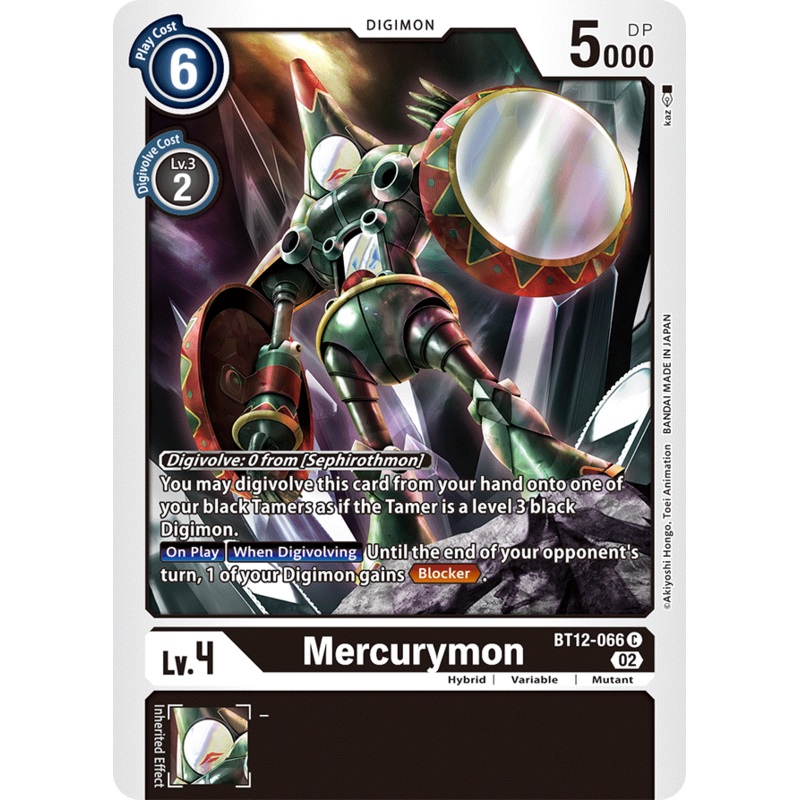 Digimon Card Across Time Mercurymon BT12-066 C