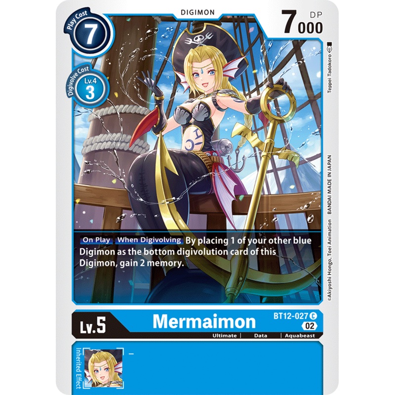 Digimon Card Across Time Mermaimon BT12-027 C