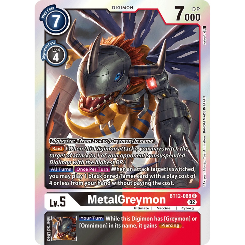 Digimon Card Across Time MetalGreymon BT12-068 R
