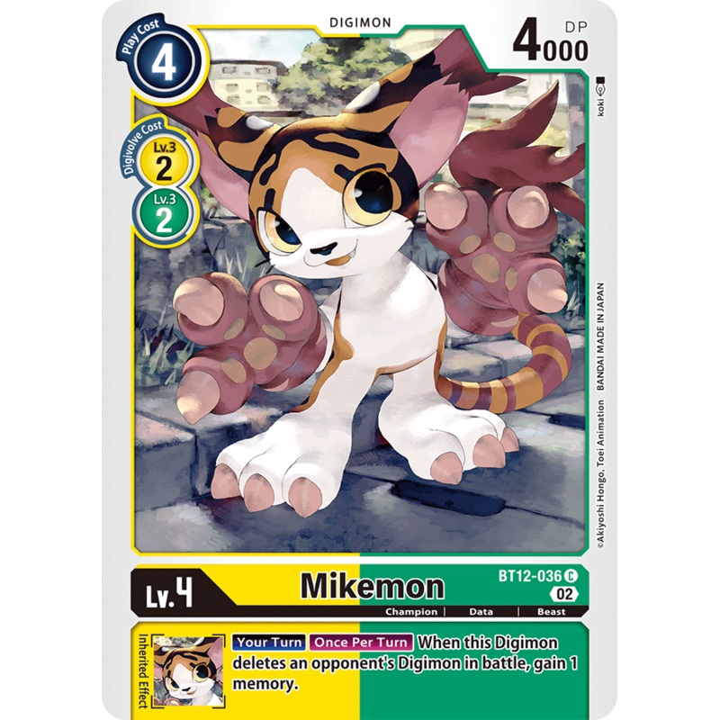 Digimon Card Across Time Mikemon BT12-036 C