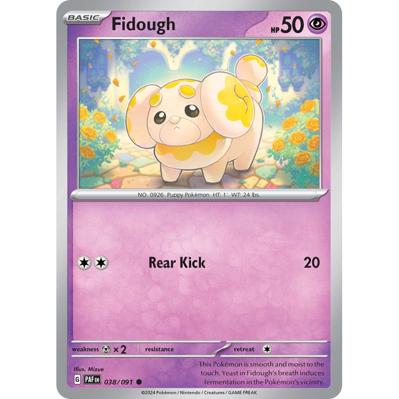 038/091 38/91 Fidough  Pokemon Card  Paldean Fates Common *MINT*