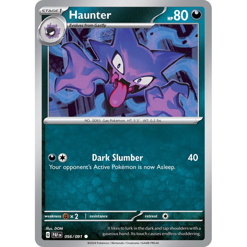 056/091 56/91 Haunter  Pokemon Card  Paldean Fates Common *MINT*
