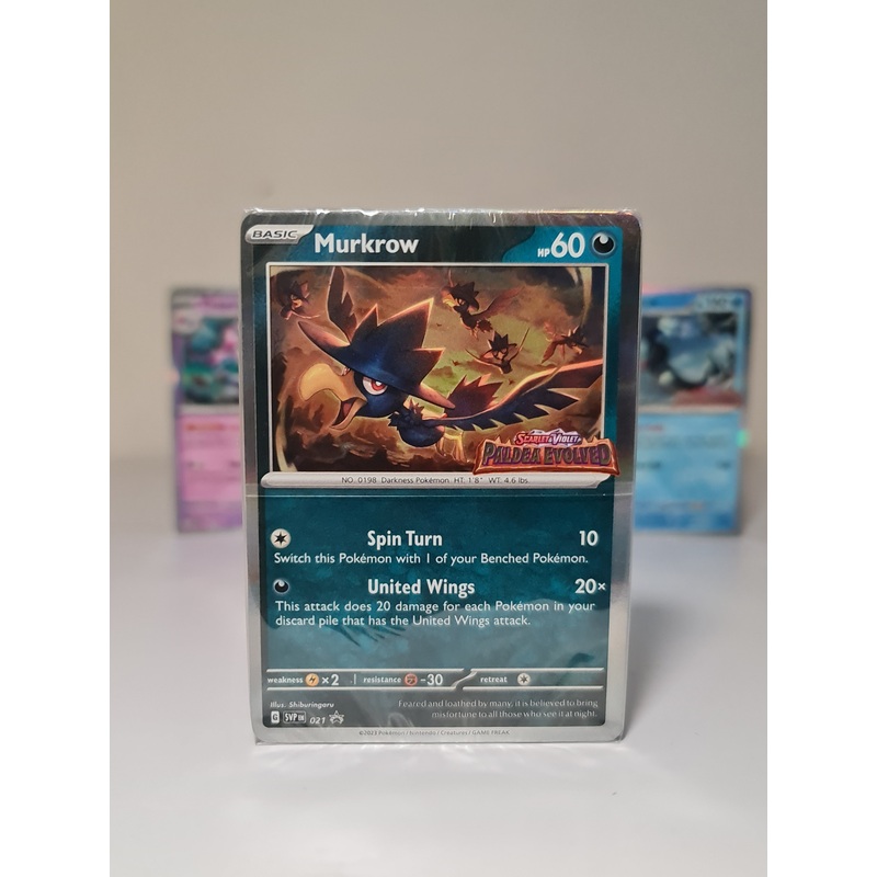 Pokemon Card SEALED SWSH Black Star Promos Murkrow SVP 021 Prerelease promo