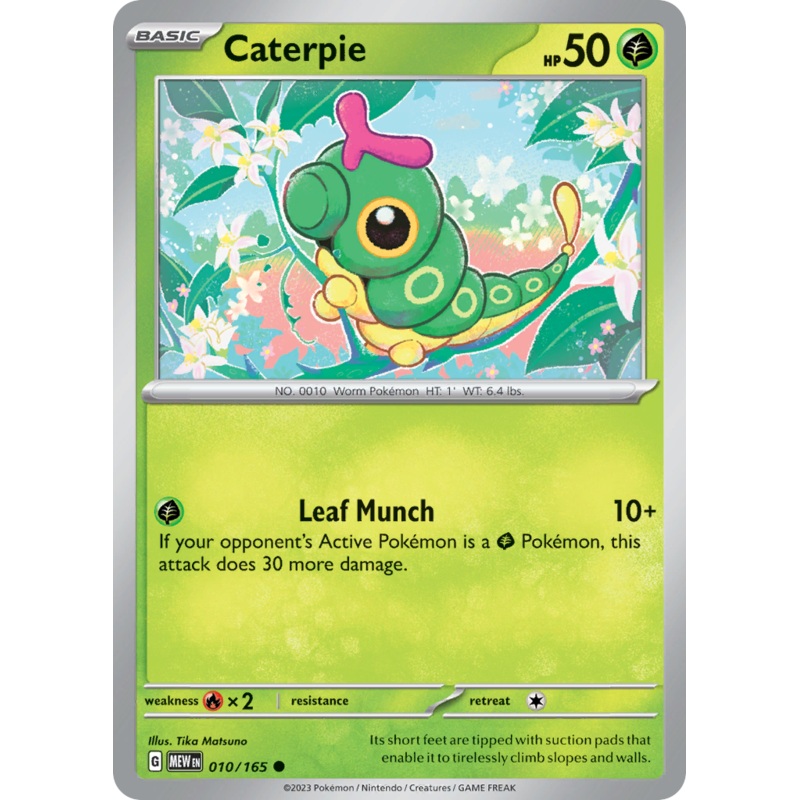 010/165 10/165 Caterpie  Pokemon Card  151 Common *MINT*