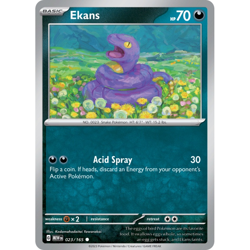 023/165 23/165 Ekans  Pokemon Card  151 Common *MINT*