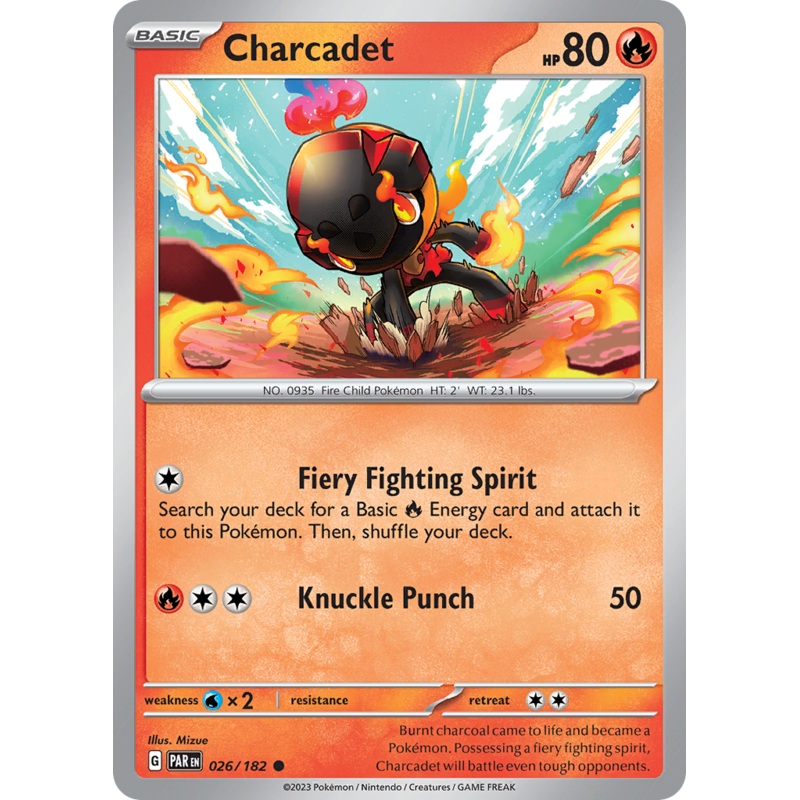 026/182 26/182 Charcadet  Pokemon Card  Paradox Rift Common *MINT*