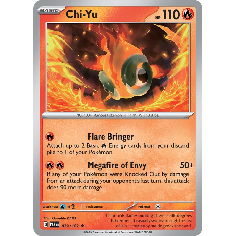 029/182 29/182 Chi-Yu  Pokemon Card  Paradox Rift Holo Rare *MINT*