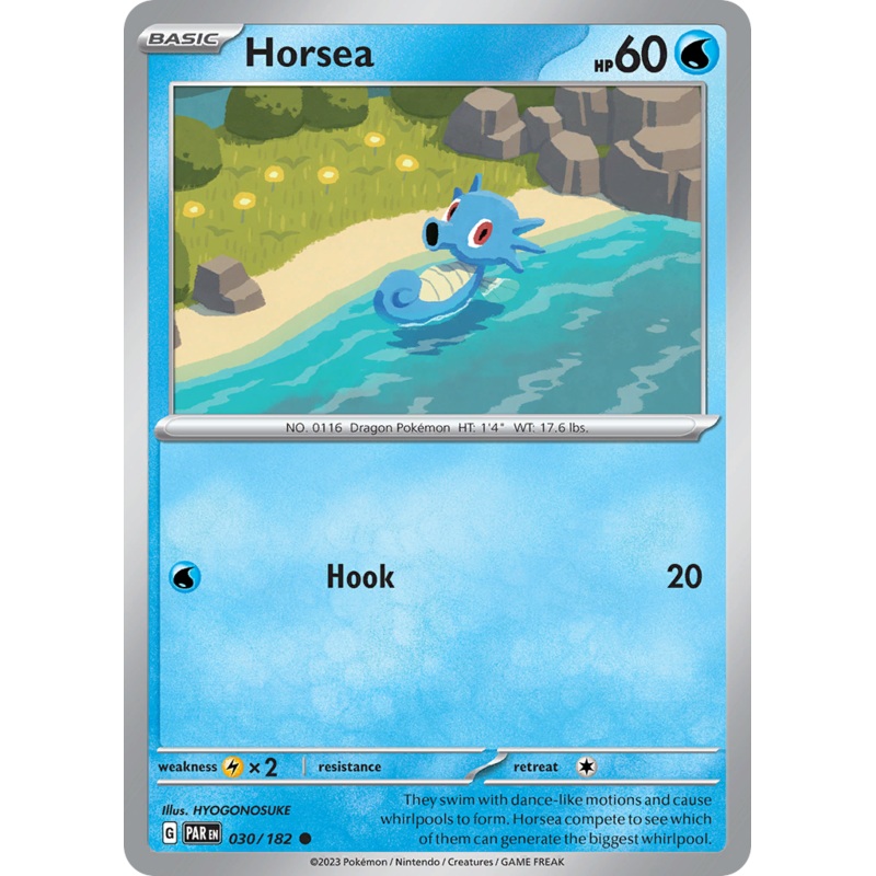 030/182 30/182 Horsea  Pokemon Card  Paradox Rift Common *MINT*