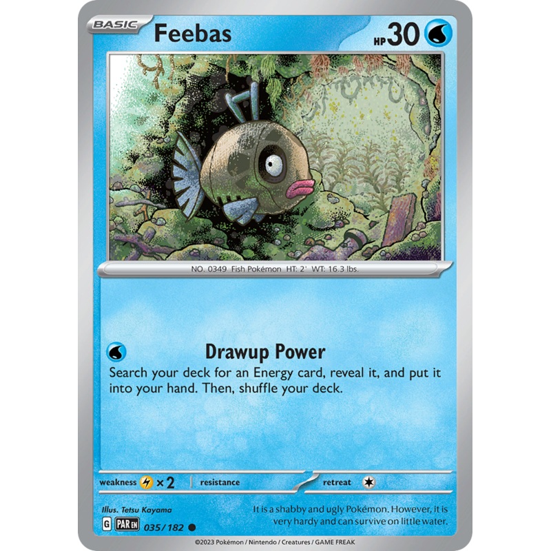 035/182 35/182 Feebas  Pokemon Card  Paradox Rift Common *MINT*