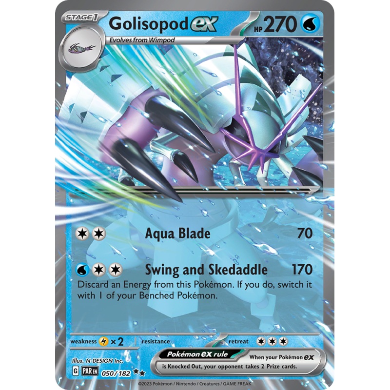 050/182 50/182 Golisopod ex  Pokemon Card  Paradox Rift Double Rare *MINT*