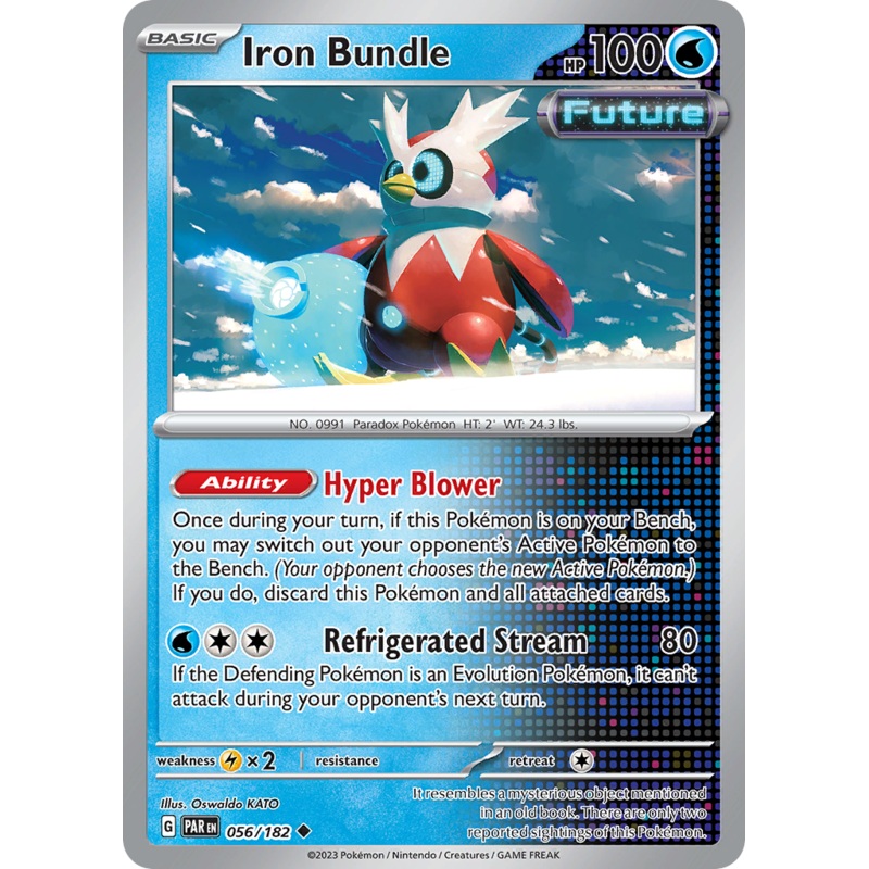 056/182 56/182 Iron Bundle  Pokemon Card  Paradox Rift Uncommon *MINT*