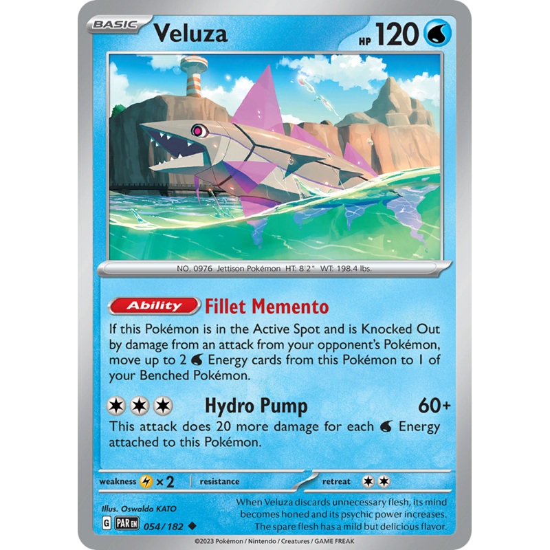 054/182 54/182 Veluza  Pokemon Card  Paradox Rift Uncommon *MINT*