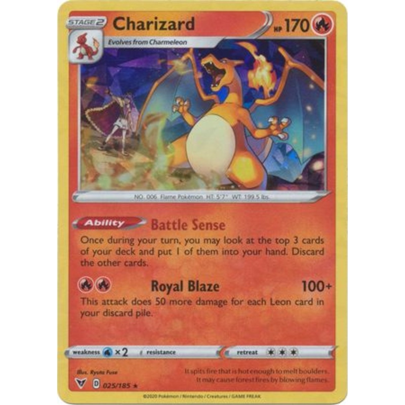 Pokemon Card Vivid Voltage 025/185 25/185 Charizard Shattered Holo Rare (Theme Deck)