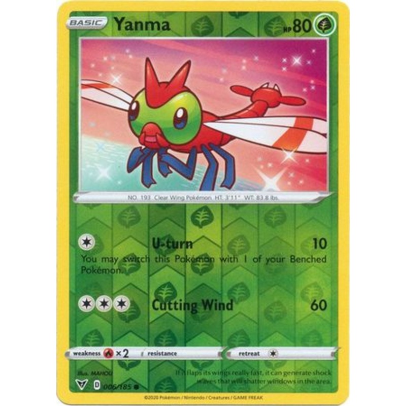 Pokemon Card Vivid Voltage 006/185 6/185 Yanma Reverse Holo Common