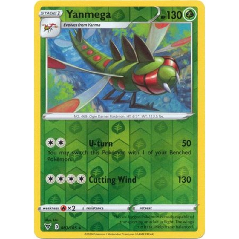 Pokemon Card Vivid Voltage 007/185 7/185 Yanmega Reverse Holo Rare