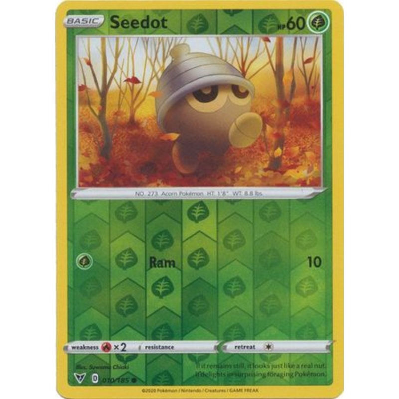 Pokemon Card Vivid Voltage 010/185 10/185 Seedot Reverse Holo Common