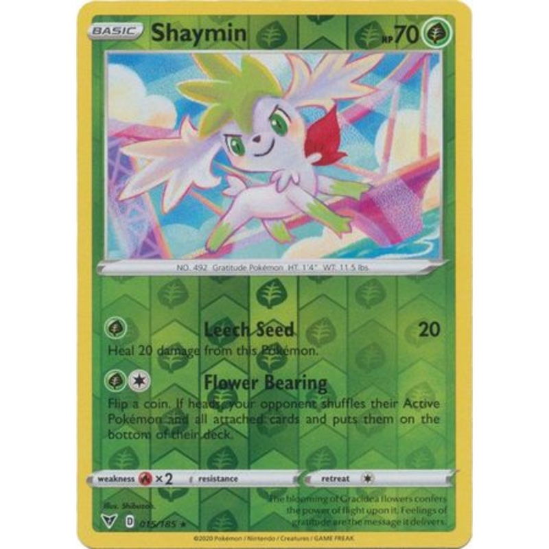 Pokemon Card Vivid Voltage 015/185 15/185 Shaymin Reverse Holo Rare
