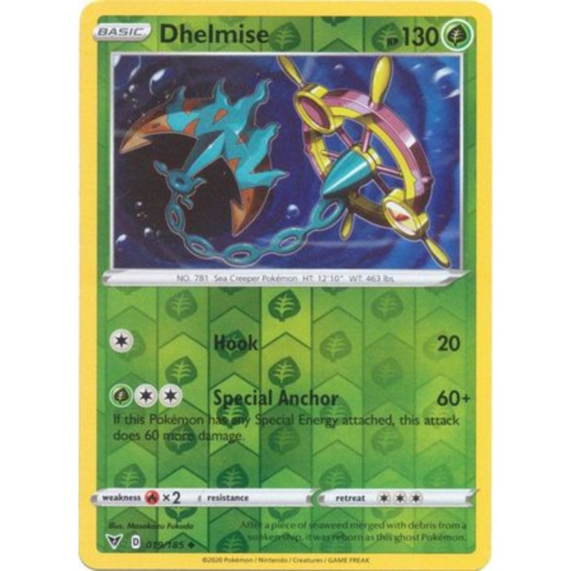 Pokemon Card Vivid Voltage 019/185 19/185 Dhelmise Reverse Holo Uncommon