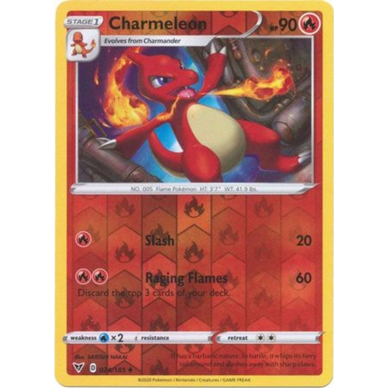 Pokemon Card Vivid Voltage 024/185 24/185 Charmeleon Reverse Holo Uncommon