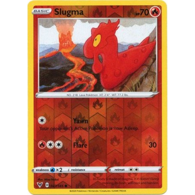 Pokemon Card Vivid Voltage 027/185 27/185 Slugma Reverse Holo Common