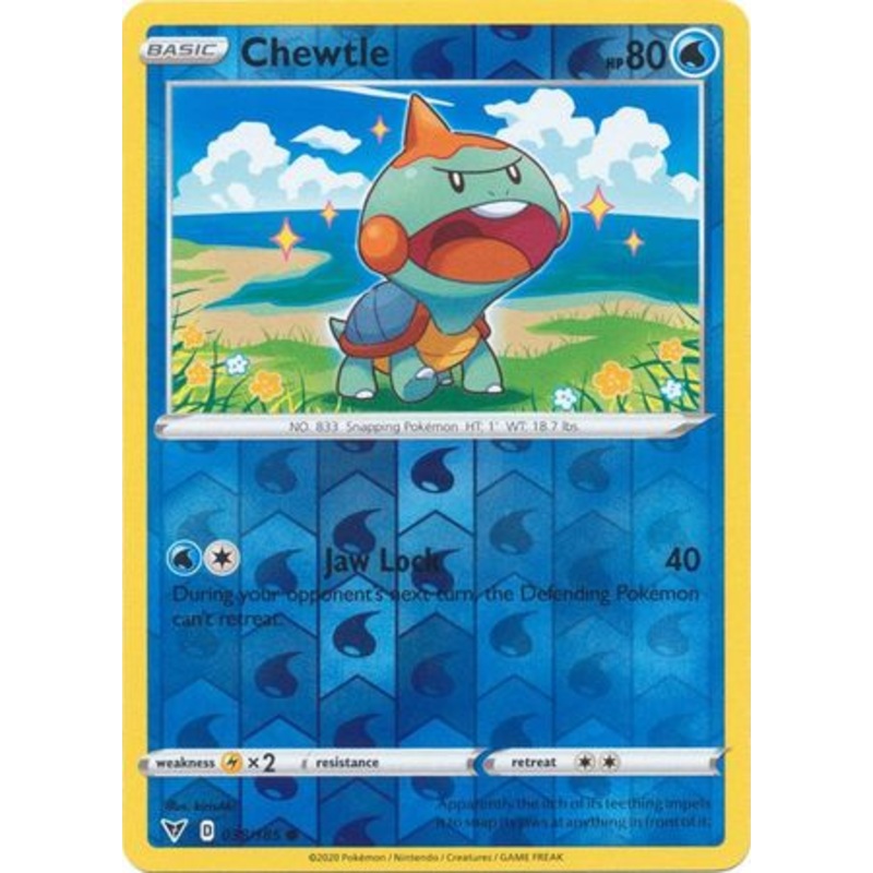 Pokemon Card Vivid Voltage 038/185 38/185 Chewtle Reverse Holo Common