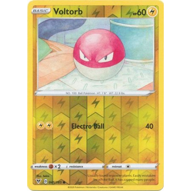 Pokemon Card Vivid Voltage 045/185 45/185 Voltorb Reverse Holo Common