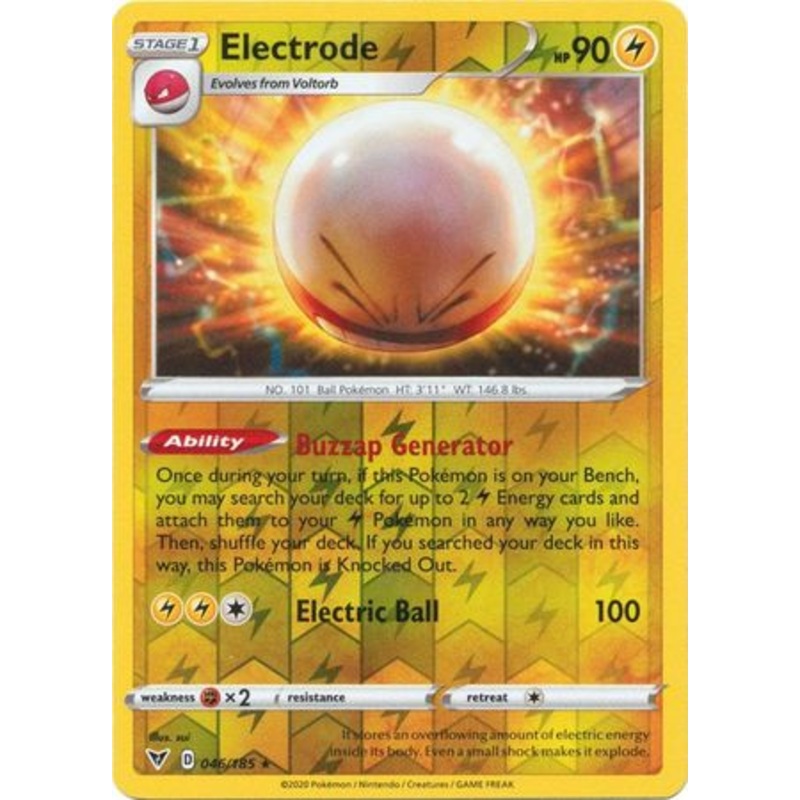 Pokemon Card Vivid Voltage 046/185 46/185 Electrode Reverse Holo Rare