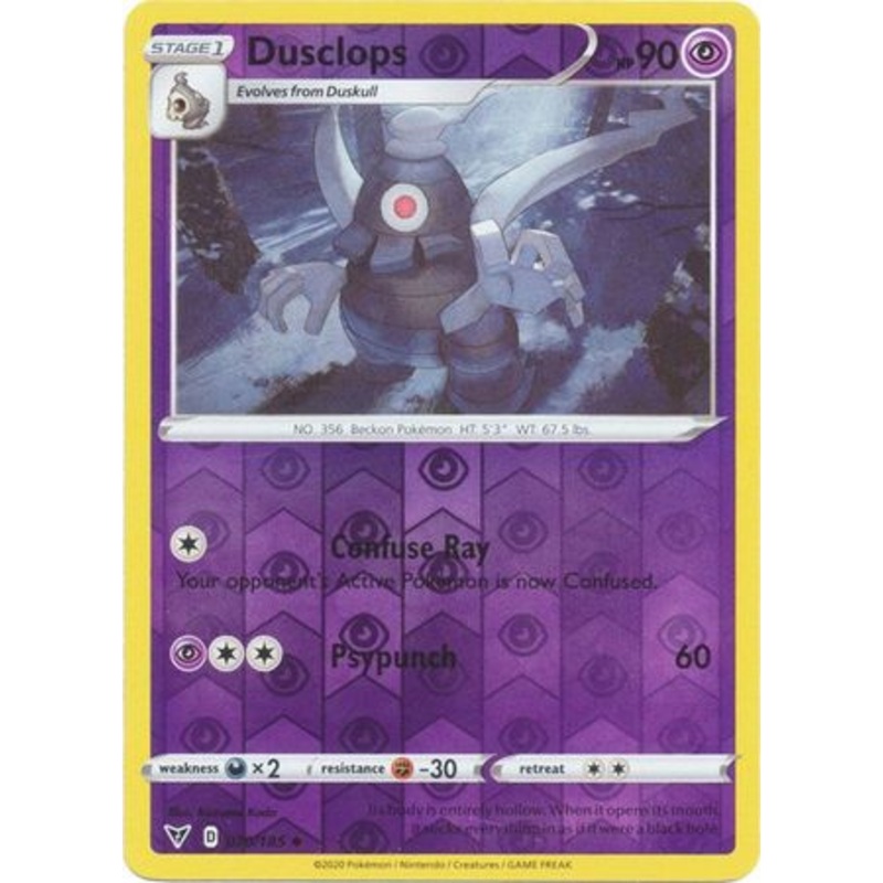 Pokemon Card Vivid Voltage 070/185 70/185 Dusclops Reverse Holo Uncommon
