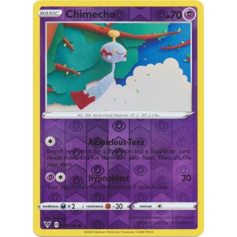 Pokemon Card Vivid Voltage 072/185 72/185 Chimecho Reverse Holo Common