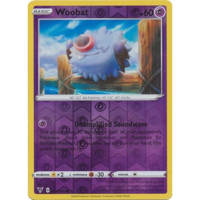Pokemon Card Vivid Voltage 073/185 73/185 Woobat Reverse Holo Common