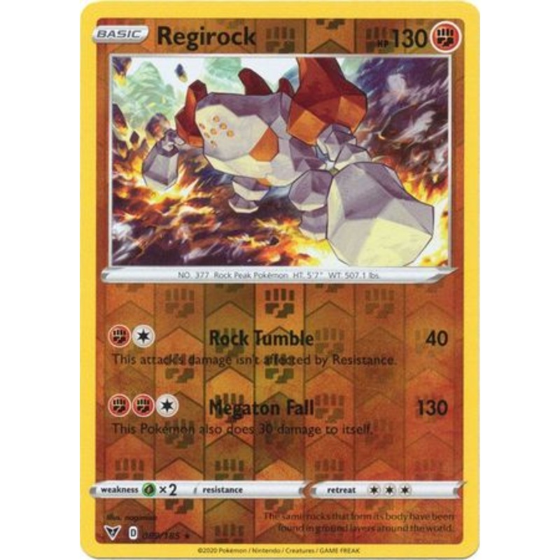 Pokemon Card Vivid Voltage 089/185 89/185 Regirock Reverse Holo Rare