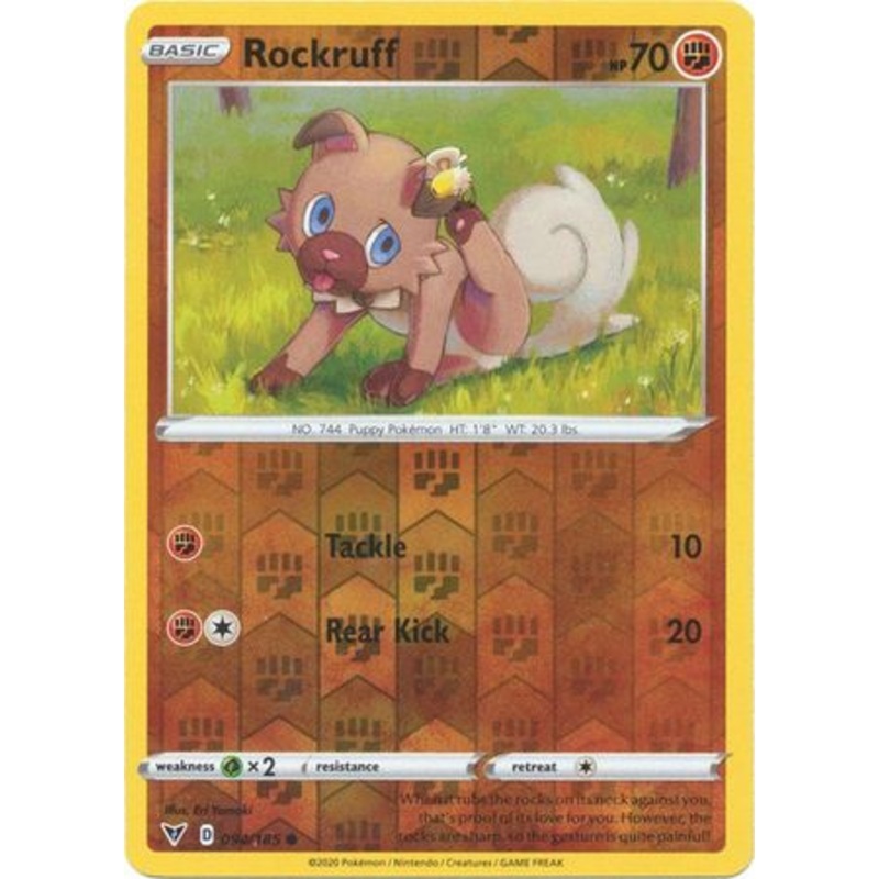 Pokemon Card Vivid Voltage 094/185 94/185 Rockruff Reverse Holo Common