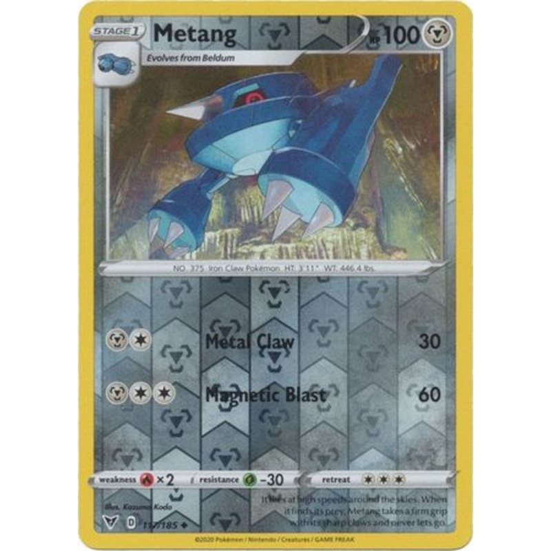 Pokemon Card Vivid Voltage 117/185 117/185 Metang Reverse Holo Uncommon