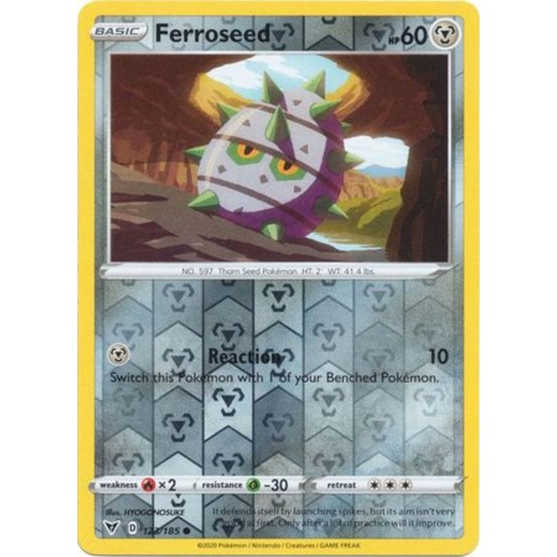Pokemon Card Vivid Voltage 123/185 123/185 Ferroseed Reverse Holo Common