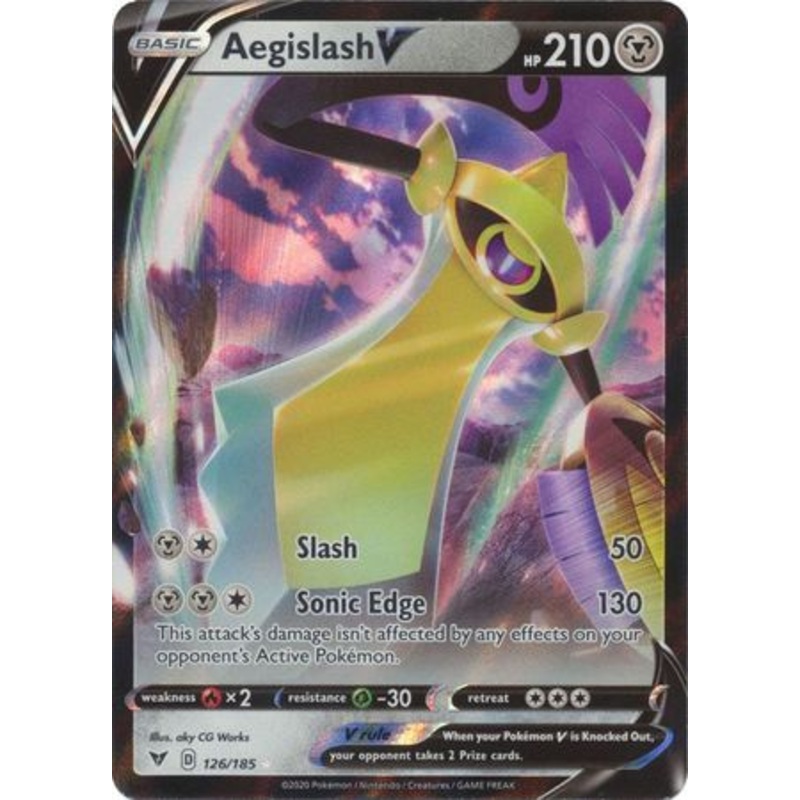 Pokemon Card Vivid Voltage 126/185 Aegislash V Ultra Rare *M*