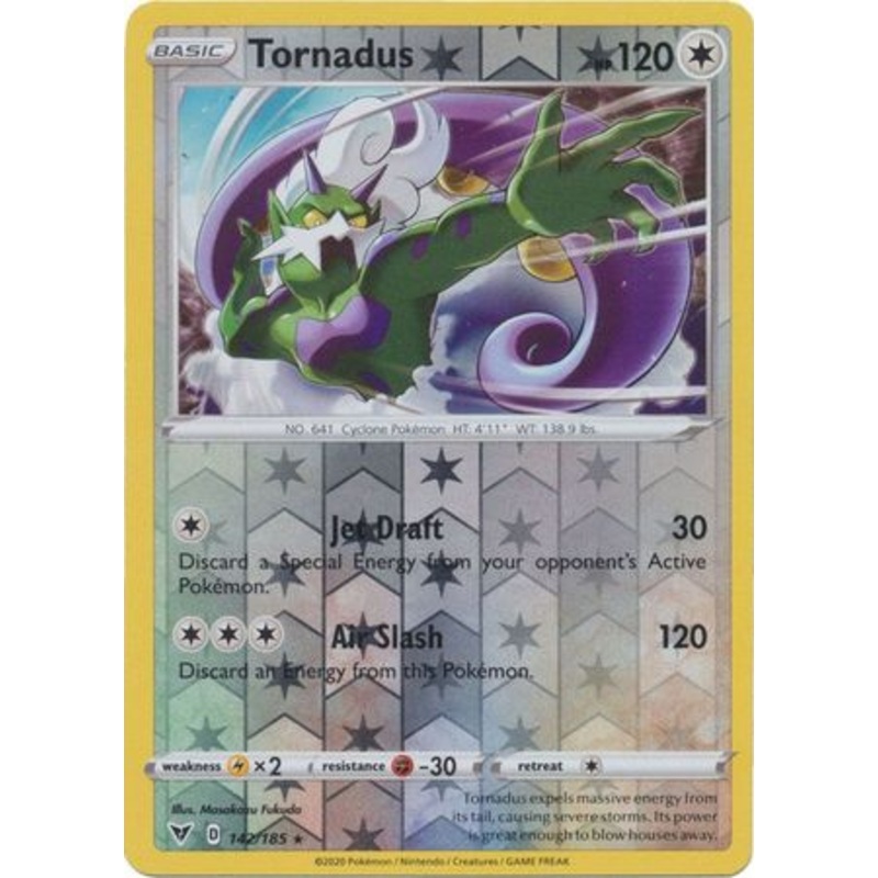 Pokemon Card Vivid Voltage 142/185 142/185 Tornadus Reverse Holo Rare