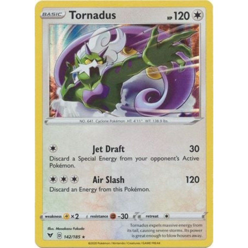 Pokemon Card Vivid Voltage 142/185 Tornadus Holo Rare