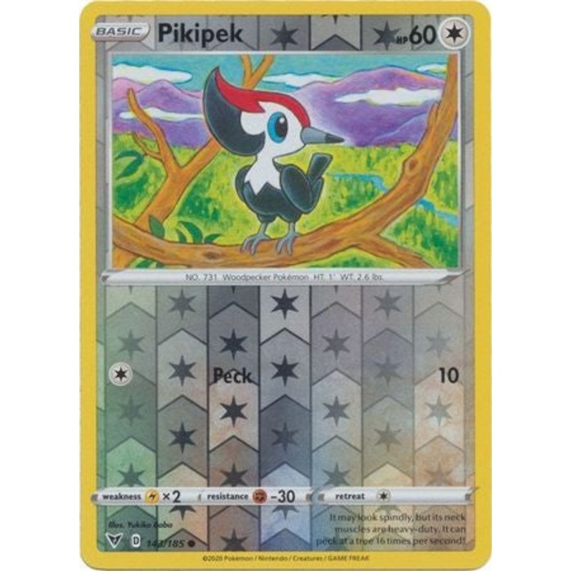 Pokemon Card Vivid Voltage 143/185 143/185 Pikipek Reverse Holo Common